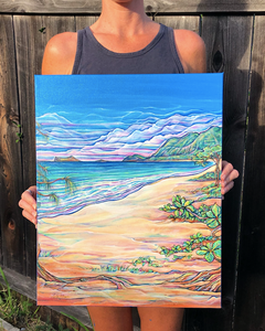 Waimanalo Beach Painting Process
