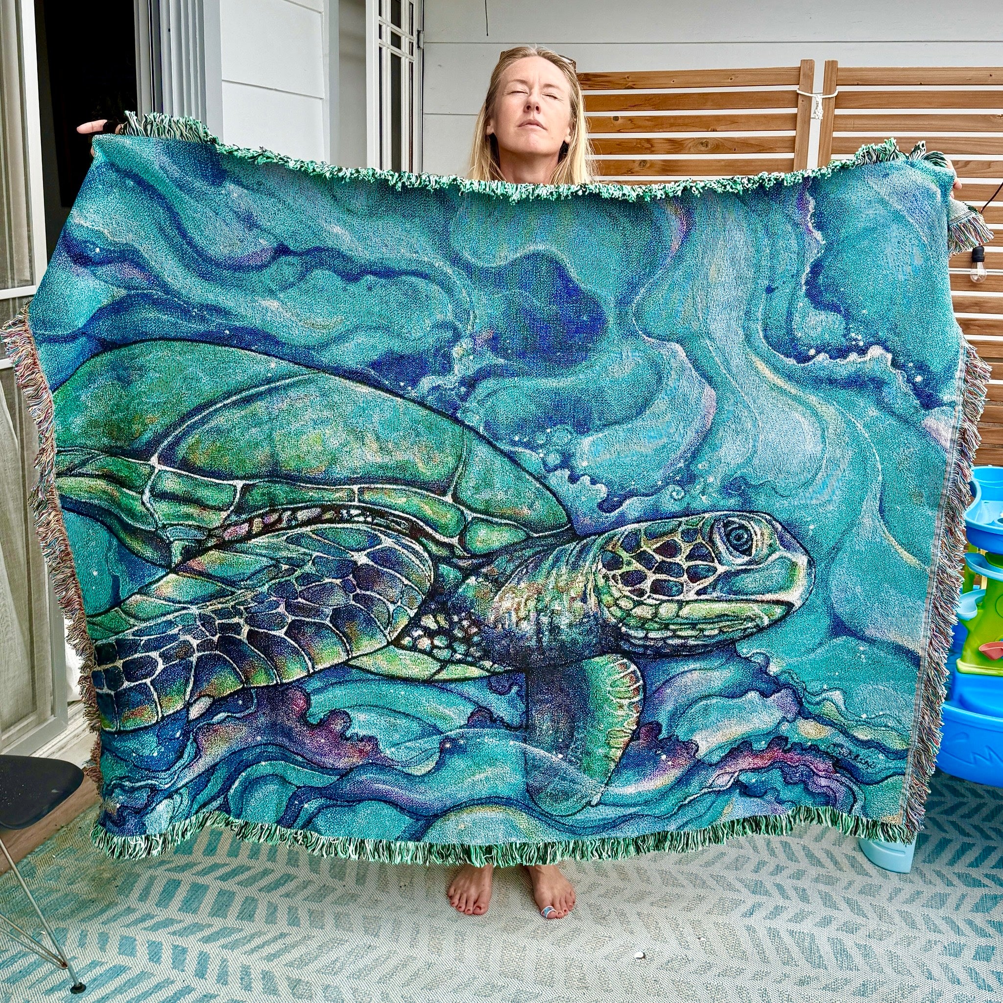 Honu Kai Woven Blanket