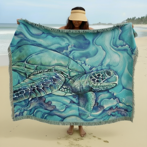 Honu Kai Woven Blanket