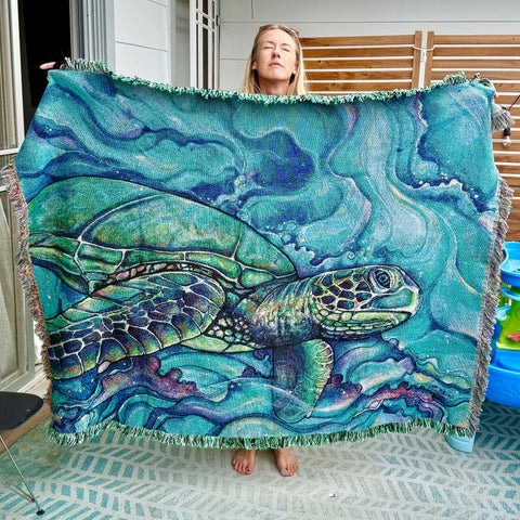 Honu Kai Woven Blanket