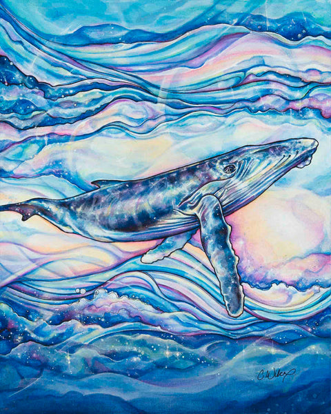 Celestial Sea - Hand-Signed Agave Paper Print