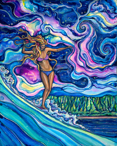 Cosmic Surf Giclee on Canvas (edition of 50)