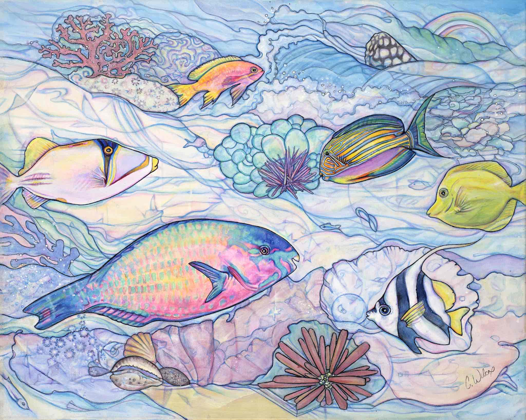 Colleen Wilcox Art-Hawaii based Tropical & Surf Artist