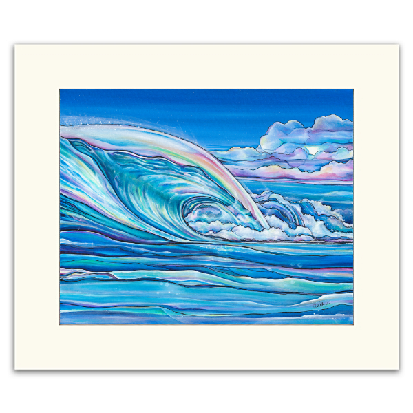 Nalu Blue- Matted Print – Colleen Wilcox Art